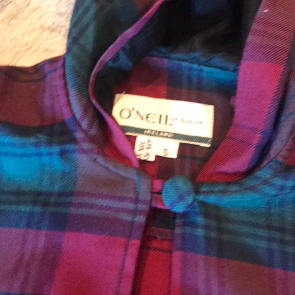 Irish ☘️ O’Neil of Dublin Plaid Cape with Hoodie - Picture 2 of 7